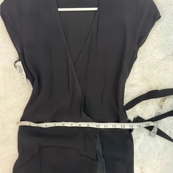 Aritzia Wilfred Free Jessa True Black Maxi Wrap Dress Size S NWT - Picture 8 of 9
